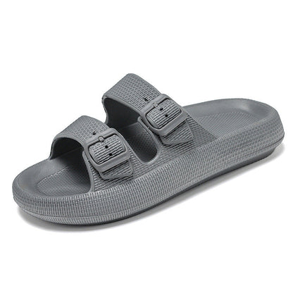 Damen Sandalen Komfortabel Doppelriemen Sommermode