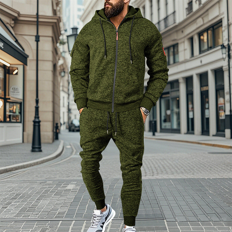 Herren Freizeitanzug Modern mit Kapuze und Taschen