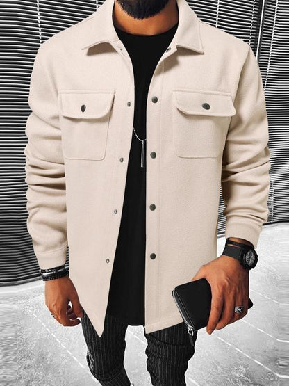 Herren Jacke Modern Stilvoll Outerwear Schwarz