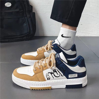 Damen Sneaker Low-Top Trendschuhe Schnürsenkel Fashion