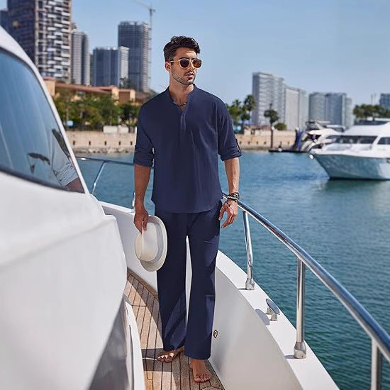 Herren Lounge Set Bequem Relaxed Fit Casual