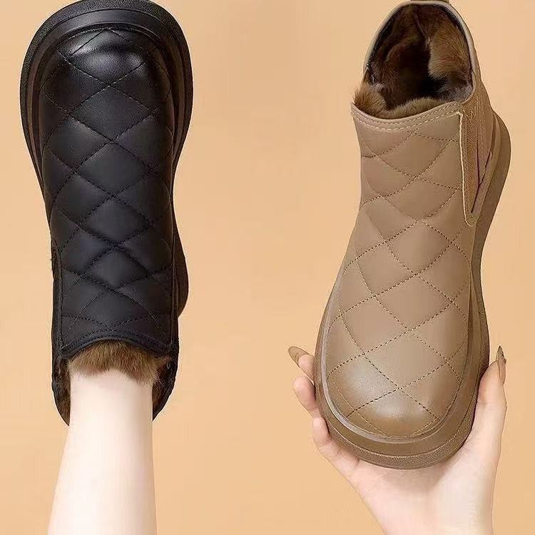 Damen Winterboots Warm Flauschig mit Reißverschluss