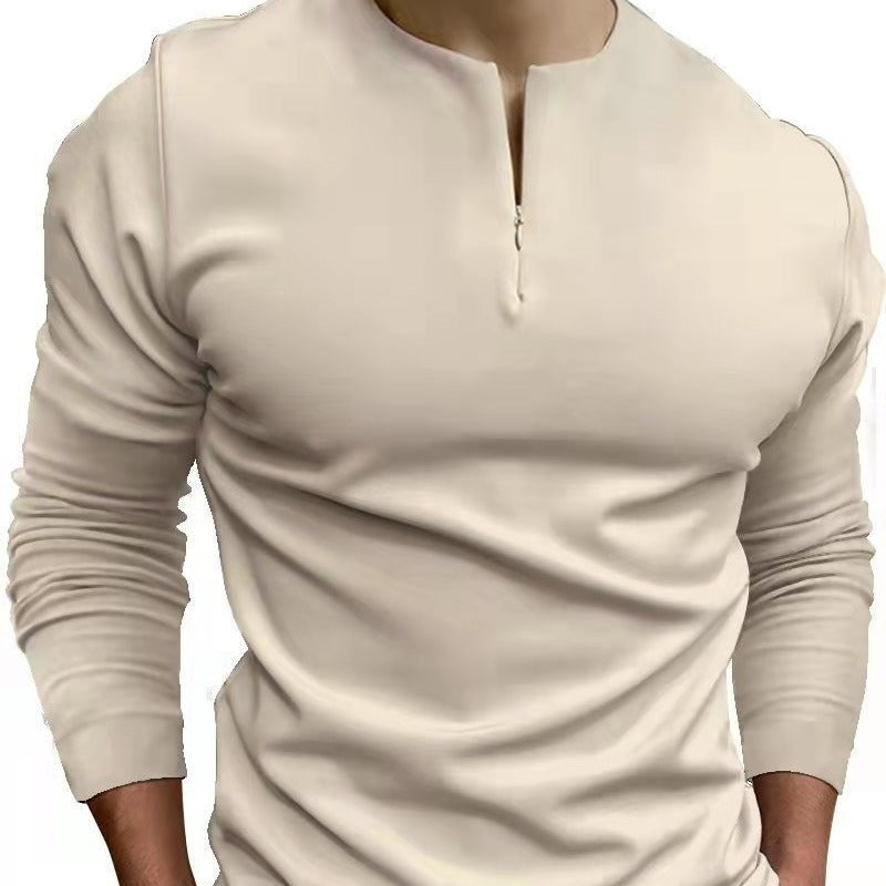 Herren Sweatshirt Langarm Modern Stehkragen Reißverschluss - BerlinGlamour