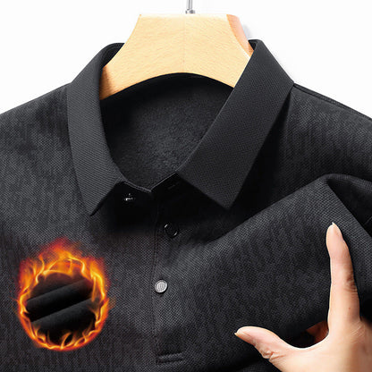 Herren Poloshirt Langarm Feuchtigkeitsregulierend Modern