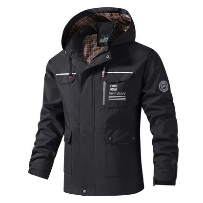 Herren Wetterjacke Multifunktionsjacke Wasserfest Winddicht
