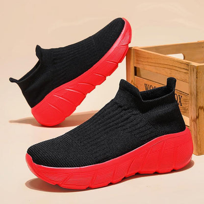 Damen Sneaker Bequem Elastisch Mit Dämpfung
