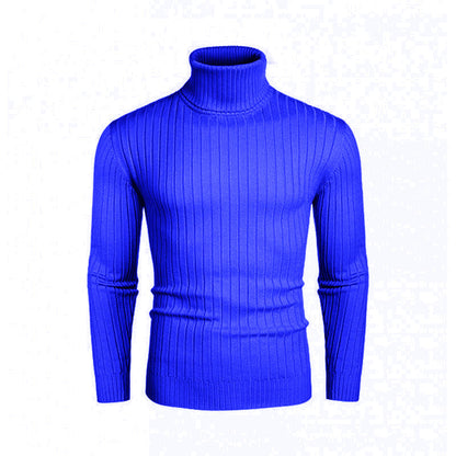 Herren Rollkragenpullover Fein Rippenstrick Eleganter Stil