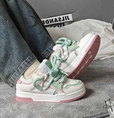 Damen Sneaker Sportlich Farbenfroh Verstellbar