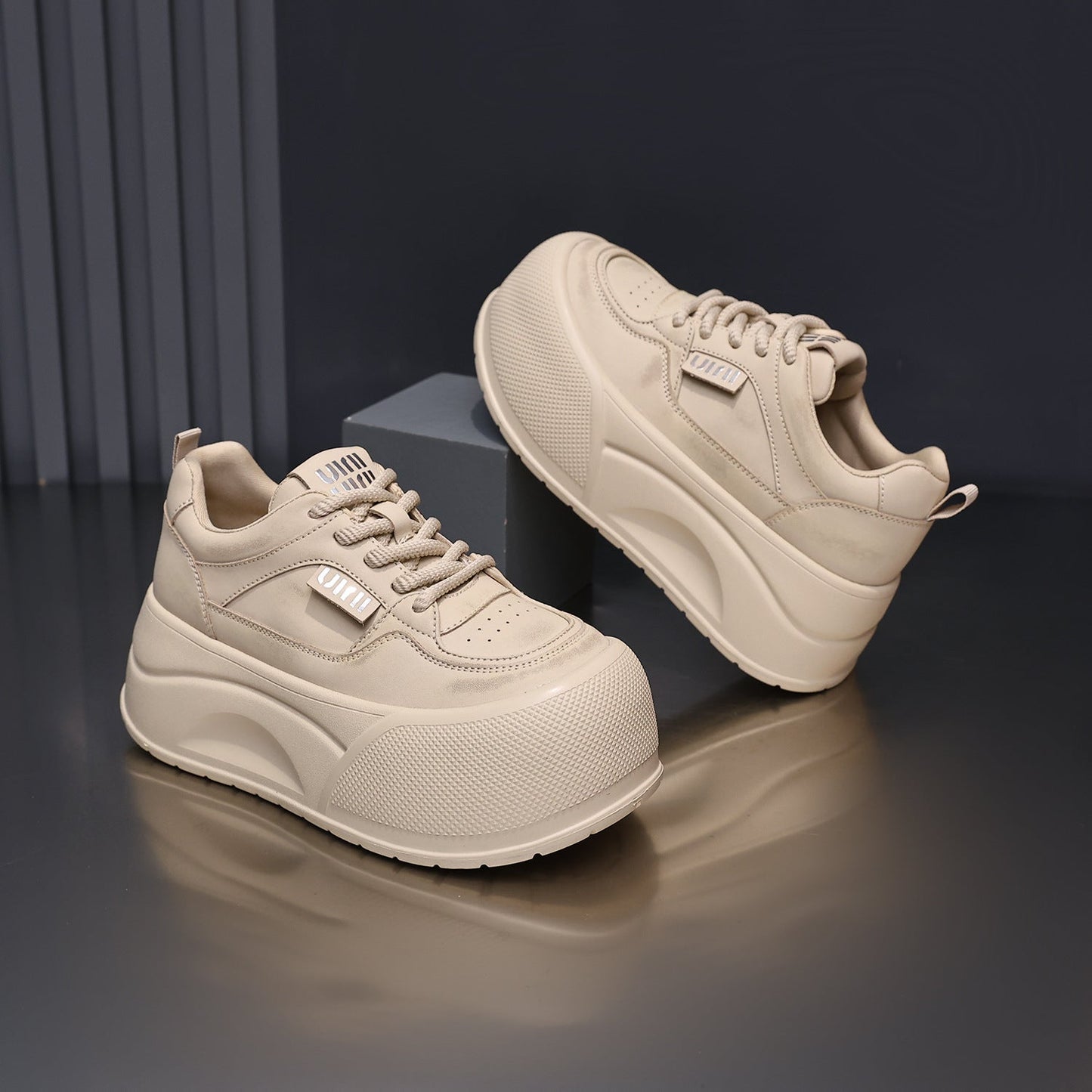Damen Sneaker Hoch Plattform Schuhe Bequem