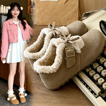 Damen Clogs Warm mit Verstellbarem Riemen Kuschelig - BerlinGlamour