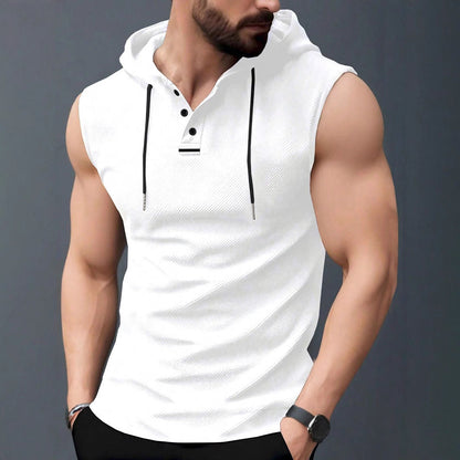 Herren Hoodie Ärmellos Strukturiert Modern Berlin Style