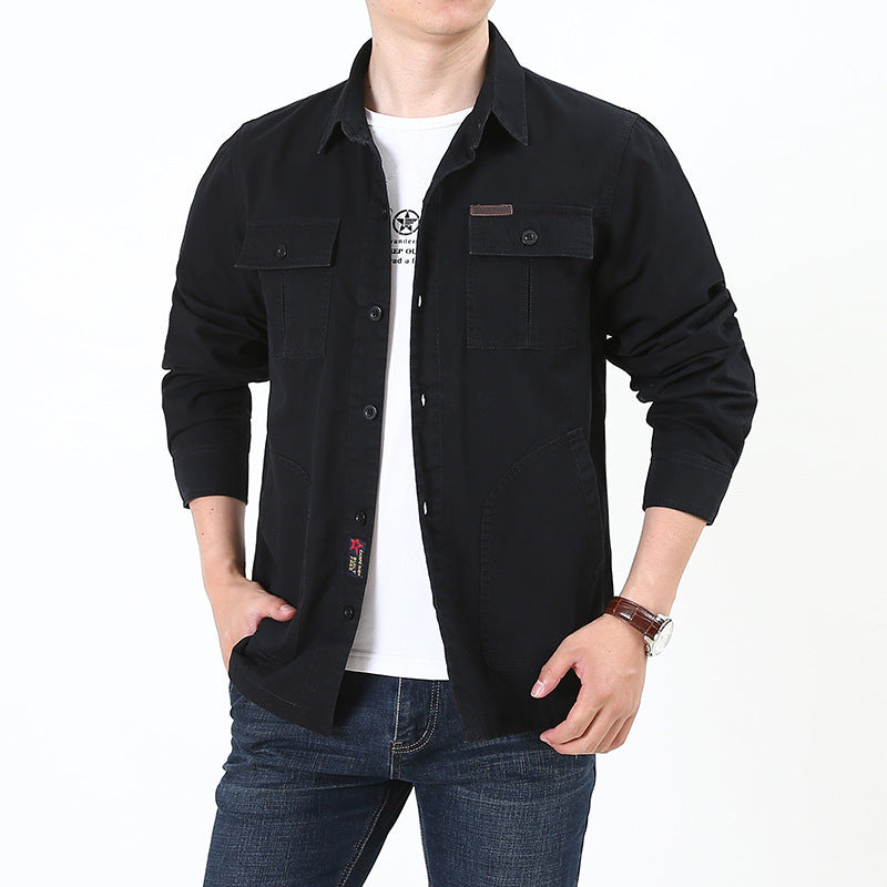 Herren Parka Jacke Lässig Mit Taschen Elastisch