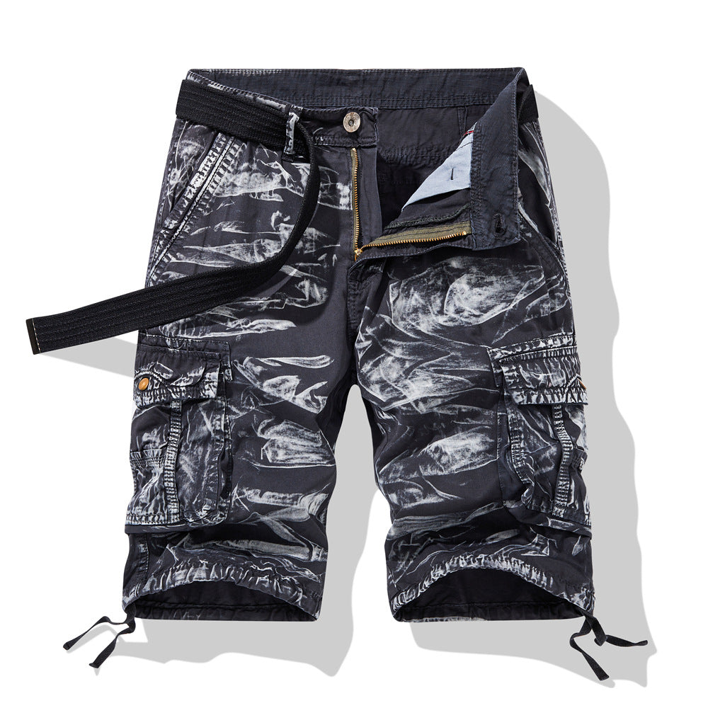 Herren Cargo Shorts Elastisch Bequem Mit Vielen Taschen
