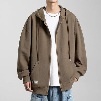 Herren Hoodiejacke Bequem Oversized Großzügig Modern