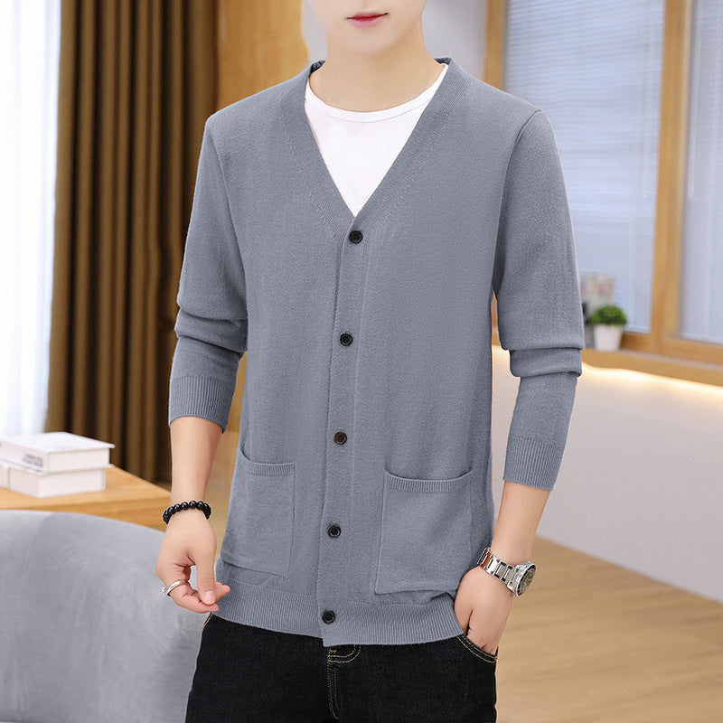 Herren Strickcardigan Leicht Eleganter Mit Taschen