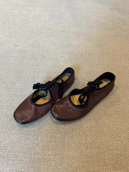 Damen Ballerinas Elegante Leder Schuhe Schwarz Damenmode