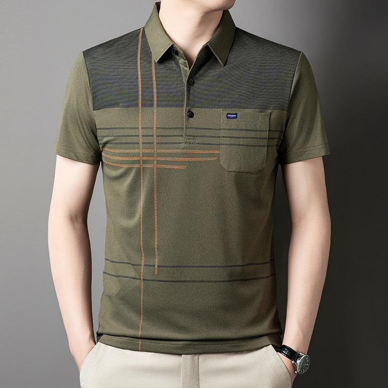 Herren Poloshirt Modern Grafikdesign Atmungsaktiv