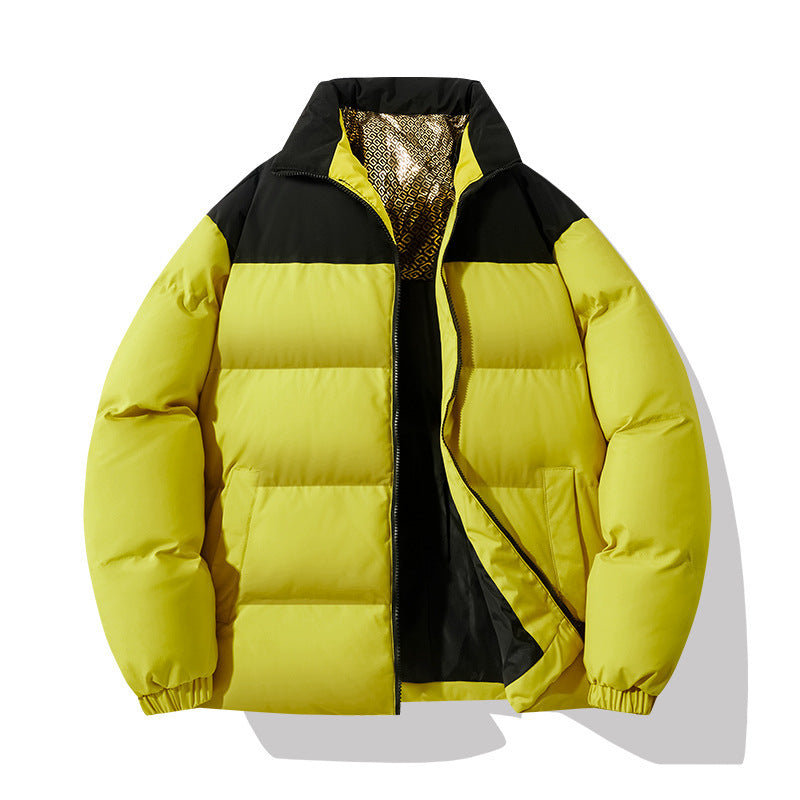 Herren Steppjacke Isoliert Warm mit hohem Kragen