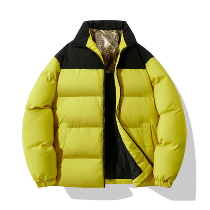 Herren Steppjacke Isoliert Warm mit hohem Kragen