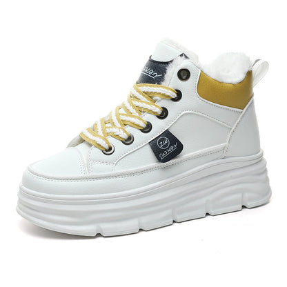 Damen Sneaker Winter Warm Fleece Innensohle High-Top Schuhe