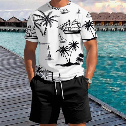 Herren Kurzarm-Shirt Maritim Relaxed Fit Sommer