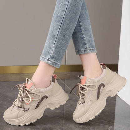 Damen Sneaker Sportlich Bequem Weißen