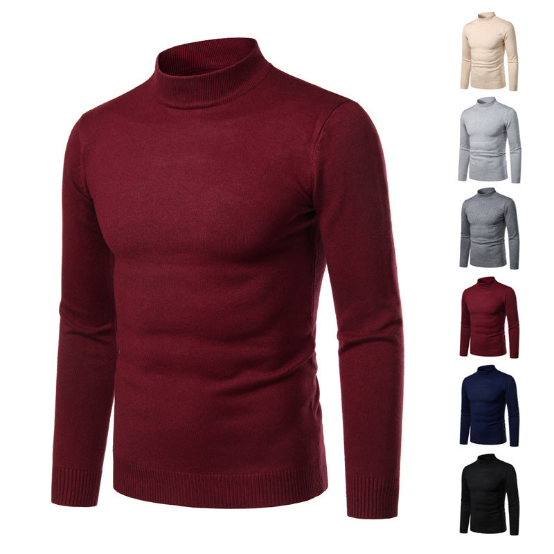 Herren Rollkragenpullover Warm Fein Strick Made - BerlinGlamour