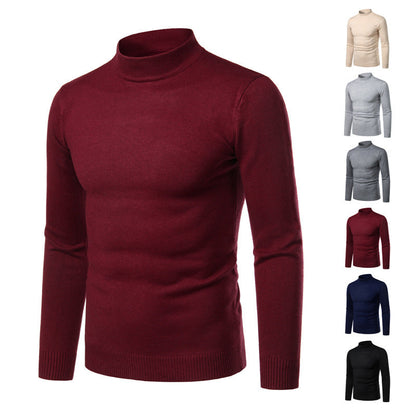 Herren Rollkragenpullover Warm Fein Strick Made - BerlinGlamour