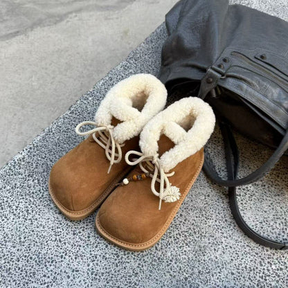 Damen Winterboots Weiche Kunstfellstiefel Warm