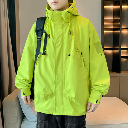Herren Outdoor-Jacke Lässig mit Kapuze und Taschen