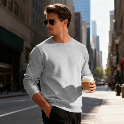 Herren Sweatshirt Moderner Schnitt Bequem Baumwolle