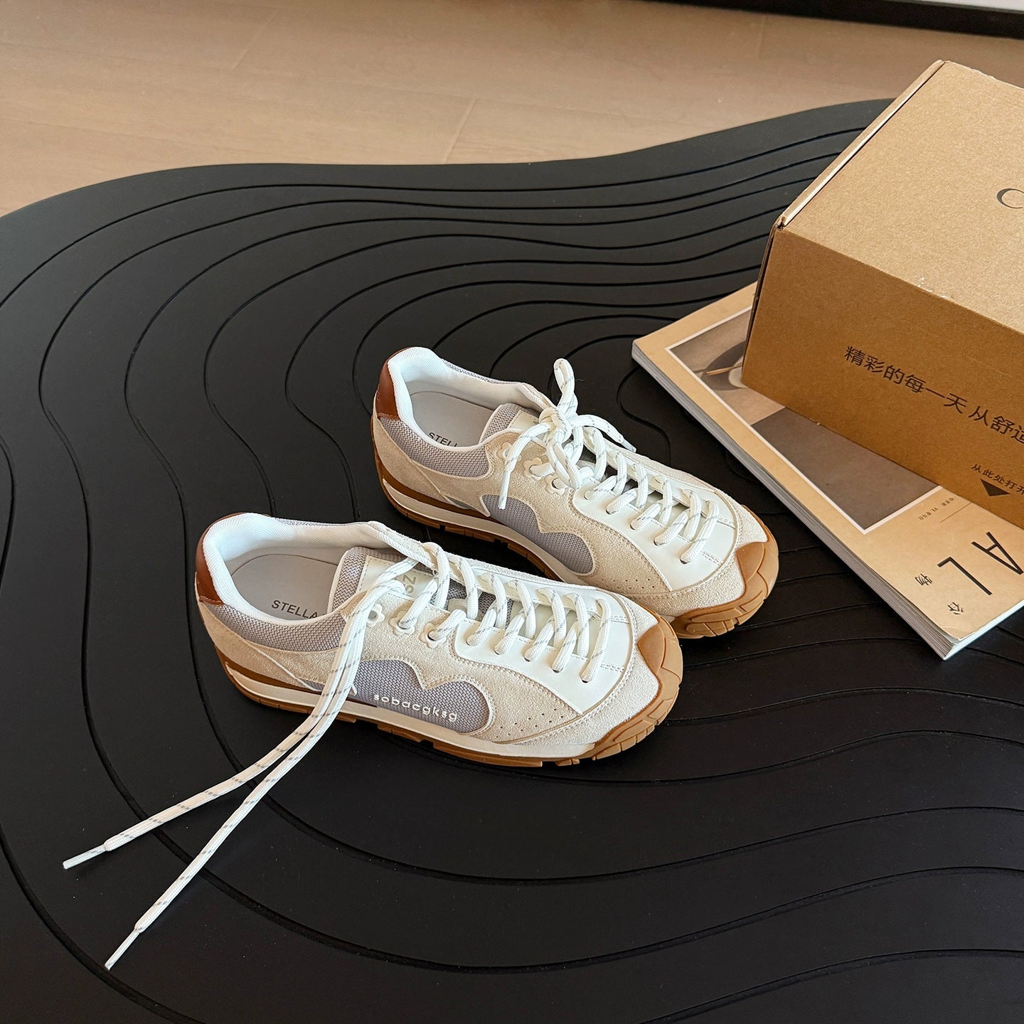 Damen Sneaker Sportlich Atmungsaktiv Weiße Schuhe