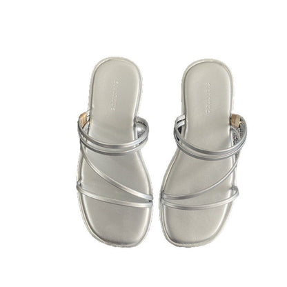 Damen Sandalen Elegante Stilecht mit Riemen