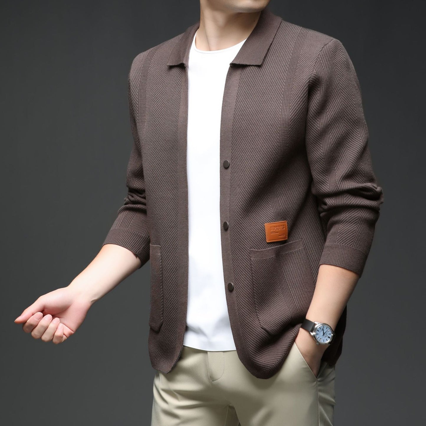 Herren Strickjacke Klassisch Leicht Modisch
