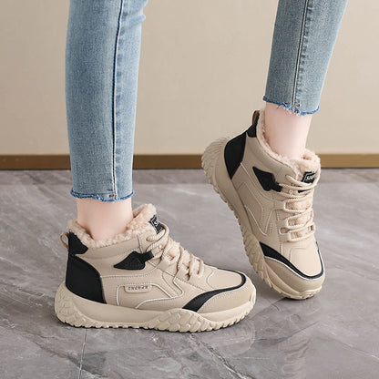 Damen Winter Sneaker High-Top Warm Isoliert Rutschfest