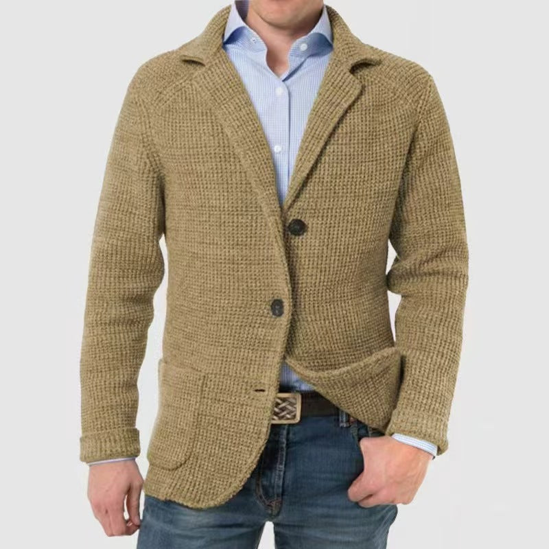 Herren Strickjacke Modisch Gestreift Elegant