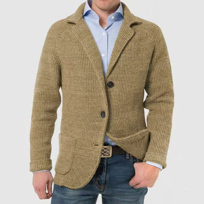 Herren Strickjacke Modisch Gestreift Elegant