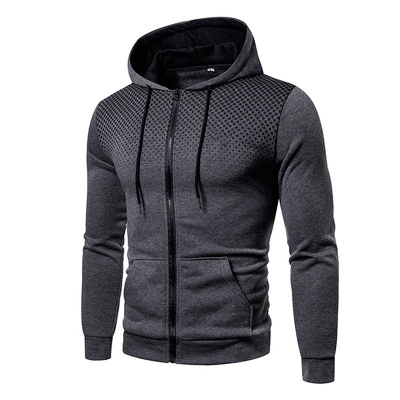 Herren Kapuzenjacke Sportlich mit Reißverschluss und Taschen