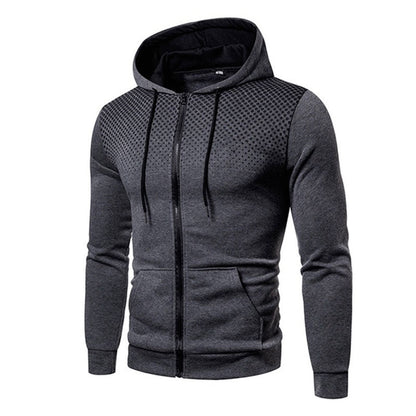 Herren Kapuzenjacke Sportlich mit Reißverschluss und Taschen