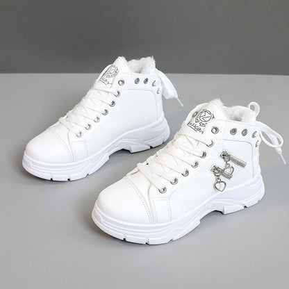 Damen Sneaker Warm High-Top Flauschig Mode