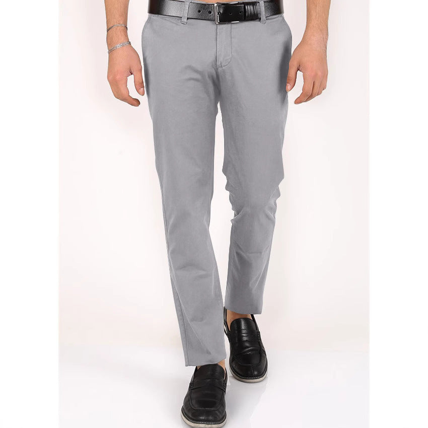 Herren Chino Hose Slim Fit Elastisch Bügelfrei