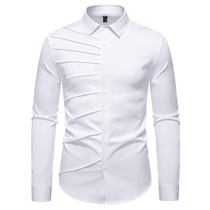 Herren Langarmhemd Rippendesign Modern Berlin Style