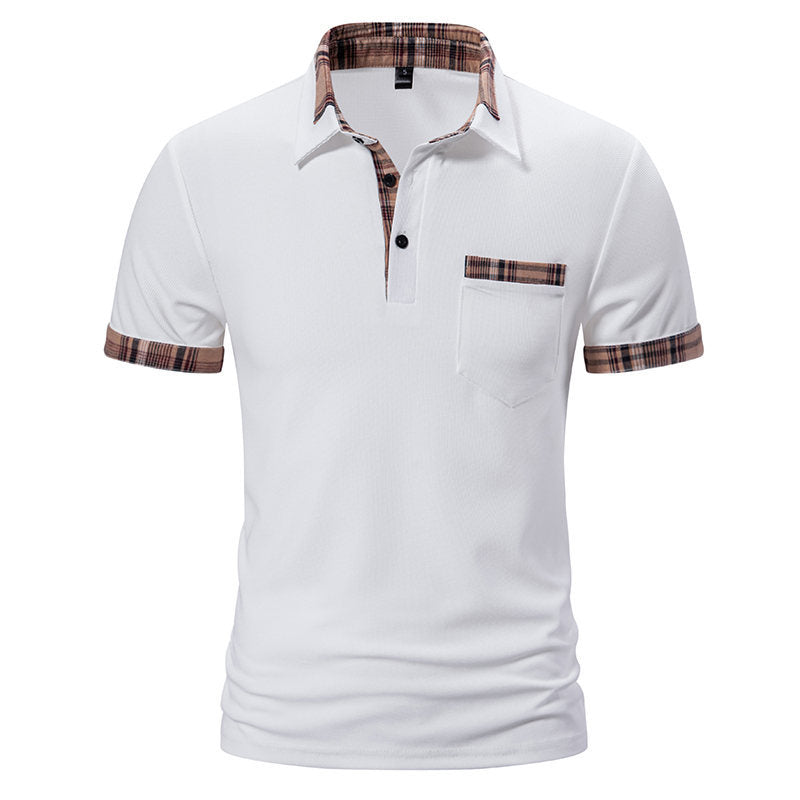 Herren Poloshirt Karomuster Modern Komfortschnitt