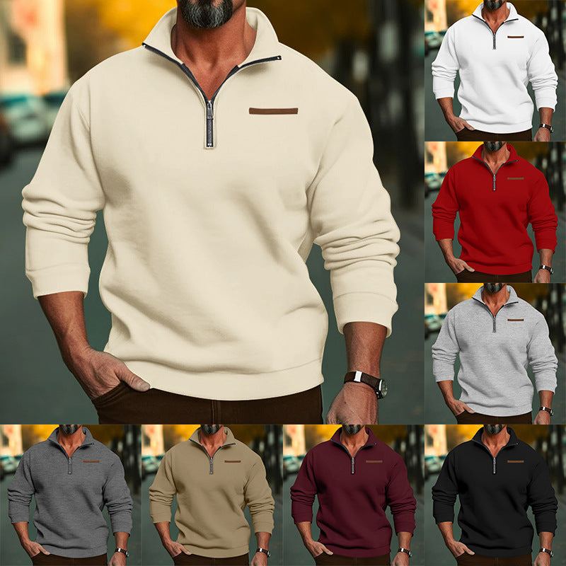 Herren Fleece Sweatjacke Reißverschluss Warm Modern - BerlinGlamour