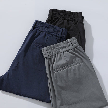 Herren Business-Hose elastisch Bequem Büro-Hose Schwarz