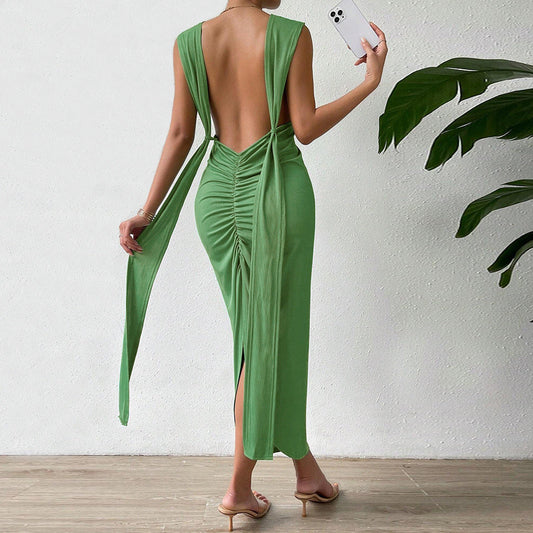 BerlinGlamour figurbetontes Spaghettiträger-Partykleid