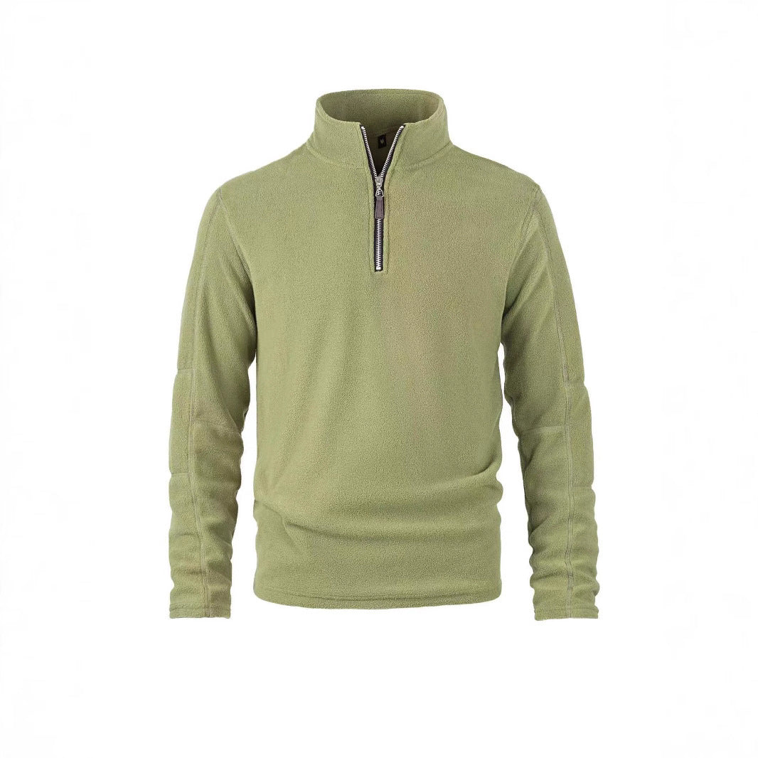Herren Fleece Pullover Halbzipper Hochkragen Warm