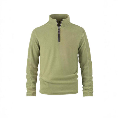 Herren Fleece Pullover Halbzipper Hochkragen Warm