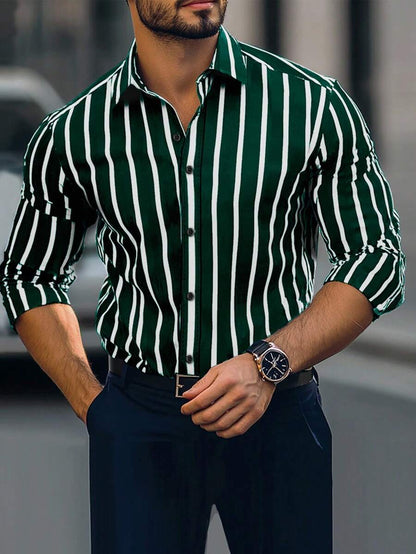 Herren Hemd Slim Fit Streifen Modisch Berlin
