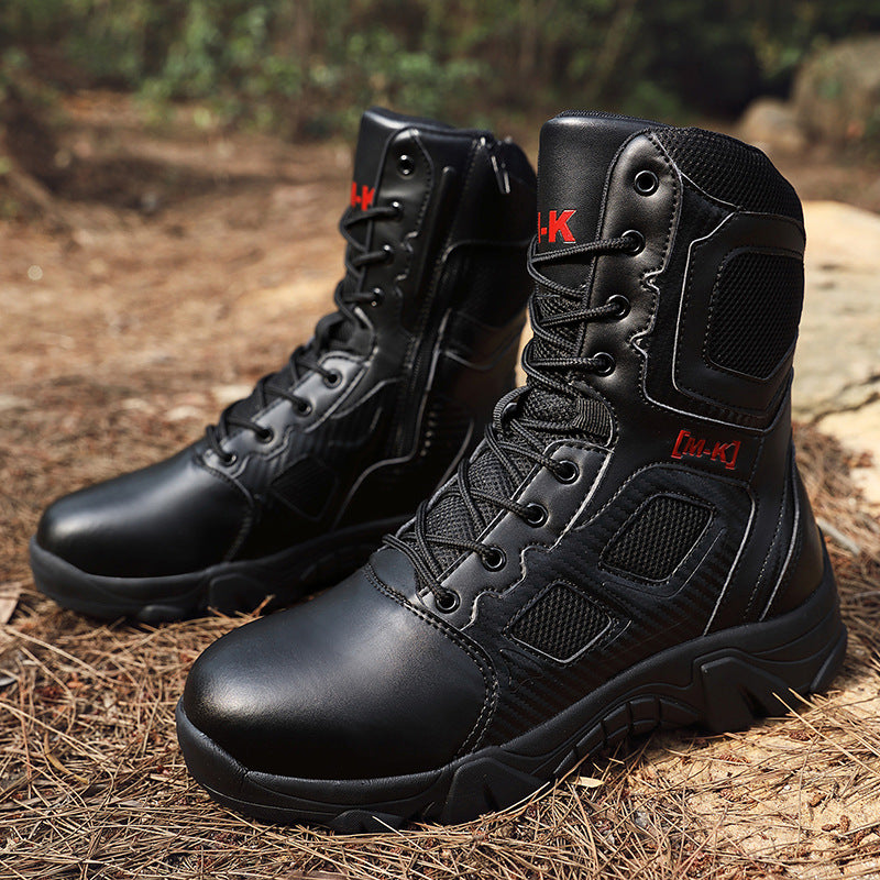 Herren Stiefel Tactical Knöchelschutz rutschfest Schwarz